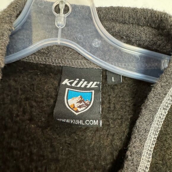 Kuhl Alfpaca Fleece Full Zipper Fleece Jacket Pockets Warm Outdoor Unisex L Grey - Picture 9 of 16